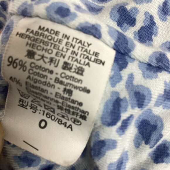 John Galt Womens Size 0 Blue Leopard Print Crop Tank Top - Picture 6 of 6